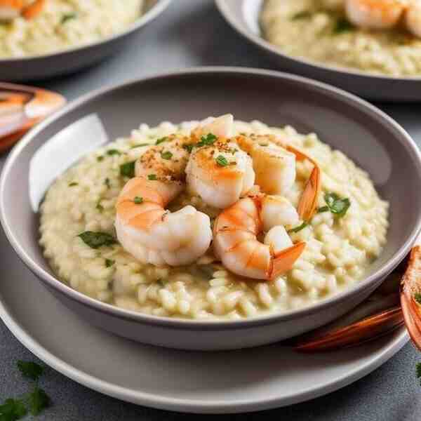 Сливочное ризотто с морепродуктами